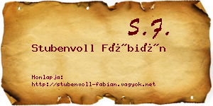 Stubenvoll Fábián névjegykártya